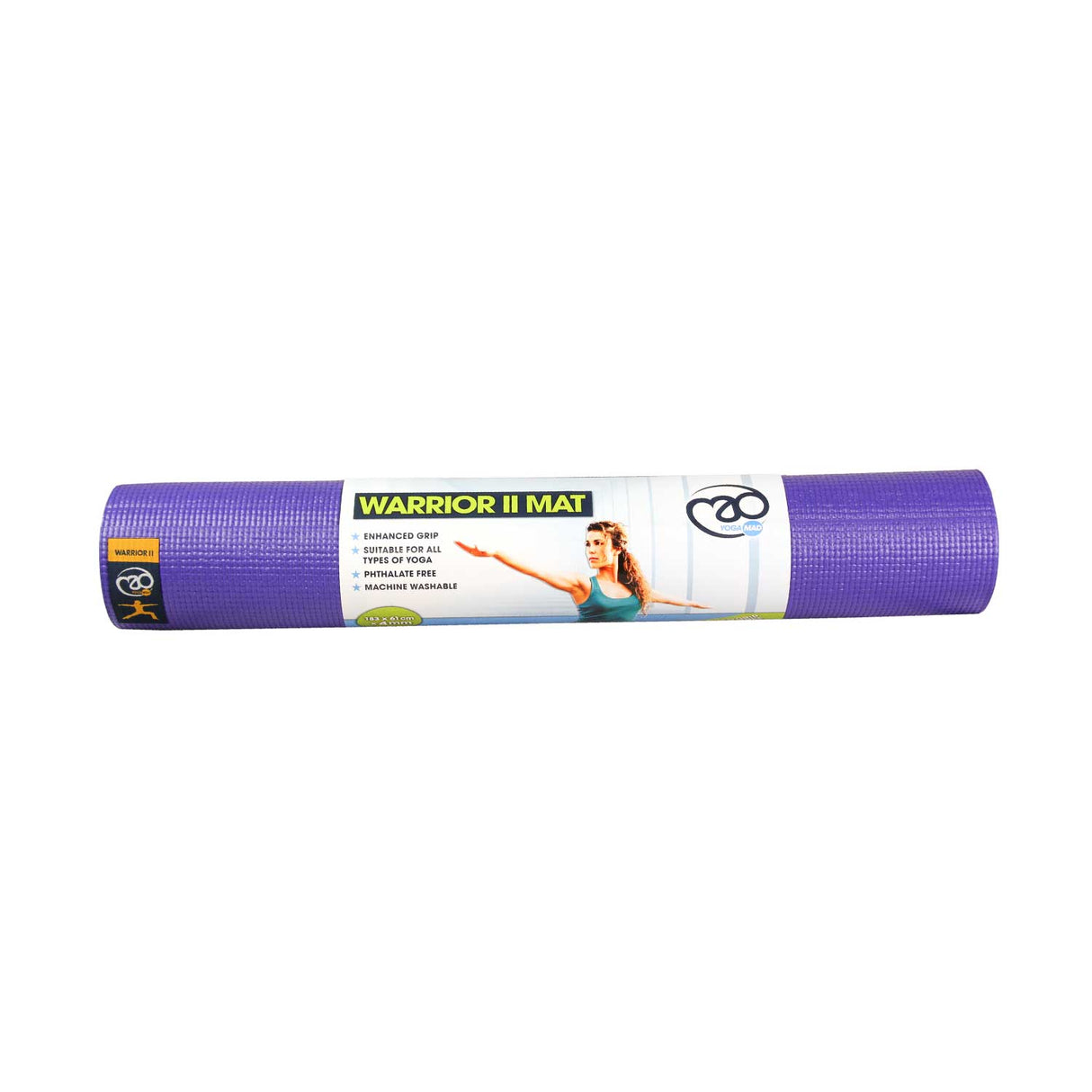 Warrior II Yoga Mat 4mm Purple