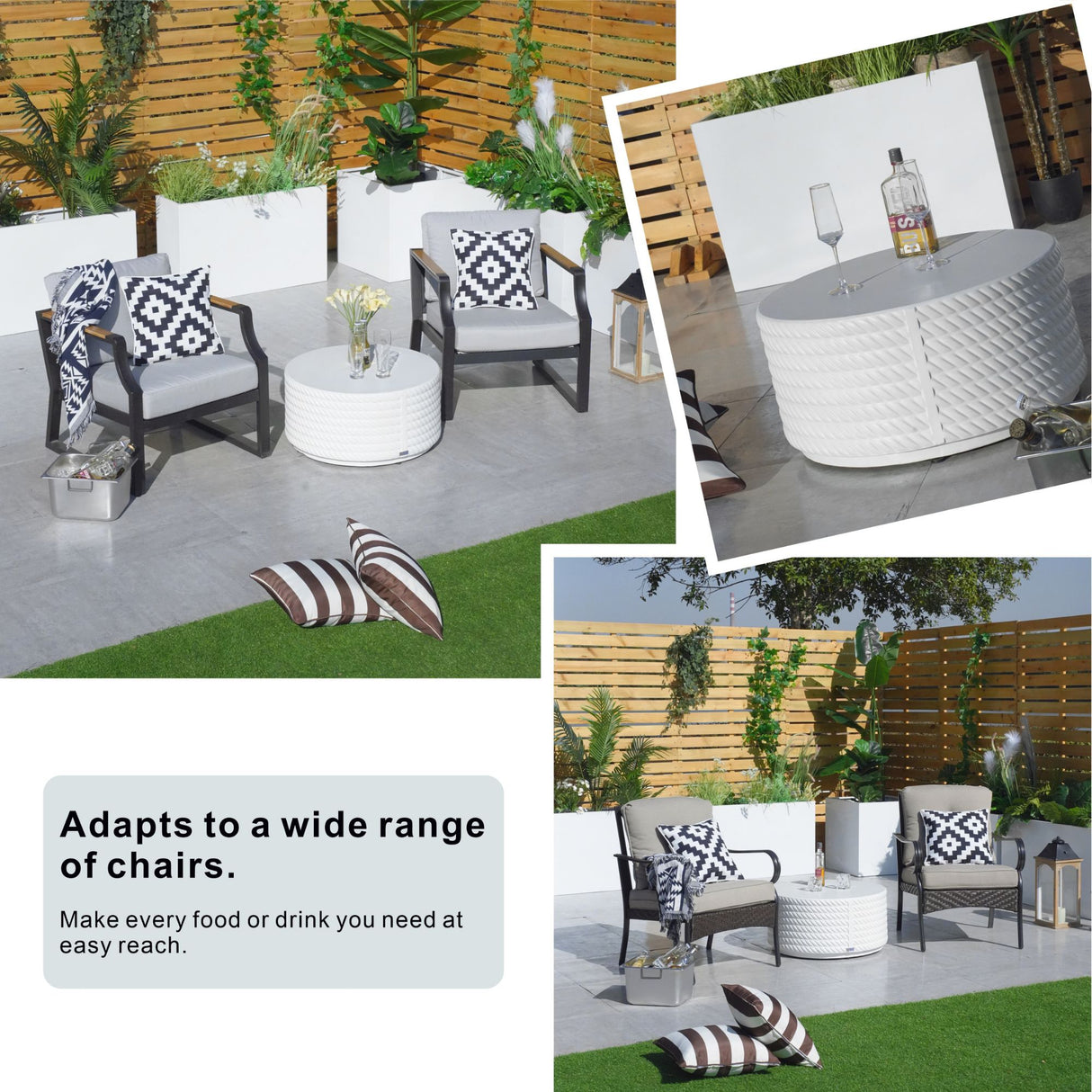 Outdoor Patio Coffee Table - White