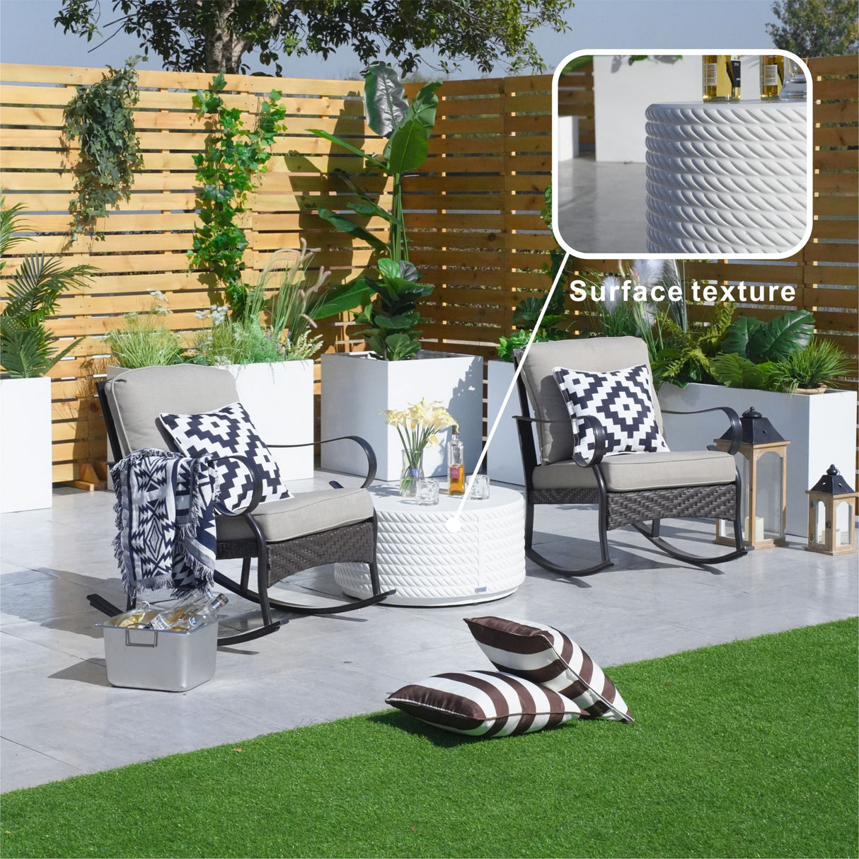 Outdoor Patio Coffee Table - White