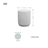 Outdoor Patio Side Table - White