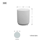 Outdoor Patio Side Table - White