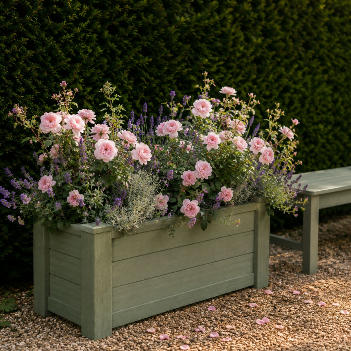 Winawood Large Rectangular Planter -Duck Egg Green