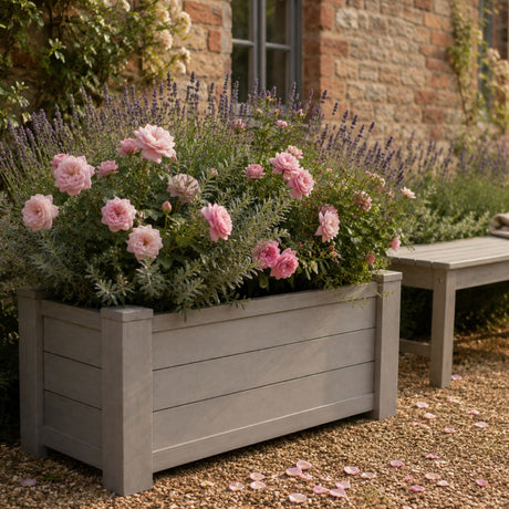 Winawood Large Rectangular Planter - Stone Grey