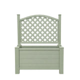 Winawood Large Rectangular Planter with Trellis - Duck egg green