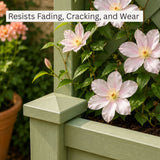 Winawood Large Rectangular Planter with Trellis - Duck egg green