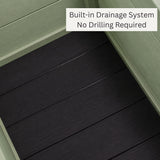 Winawood Large Rectangular Planter with Trellis - Duck egg green