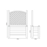 Winawood Large Rectangular Planter with Trellis - Duck egg green