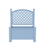 Winawood Large Rectangular Planter with Trellis Powder Blue