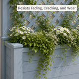Winawood Large Rectangular Planter with Trellis Powder Blue