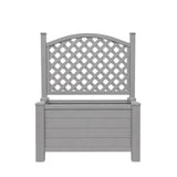 Winawood Large Rectangular Planter with Trellis Stone Grey