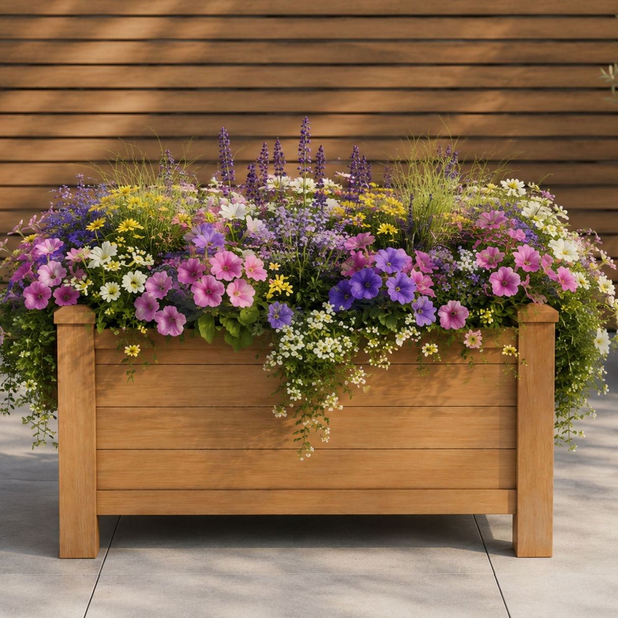 Winawood Large Rectangular Raised Planter - New Teak