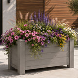 Winawood Large Rectangular Raised Planter - Stone Grey