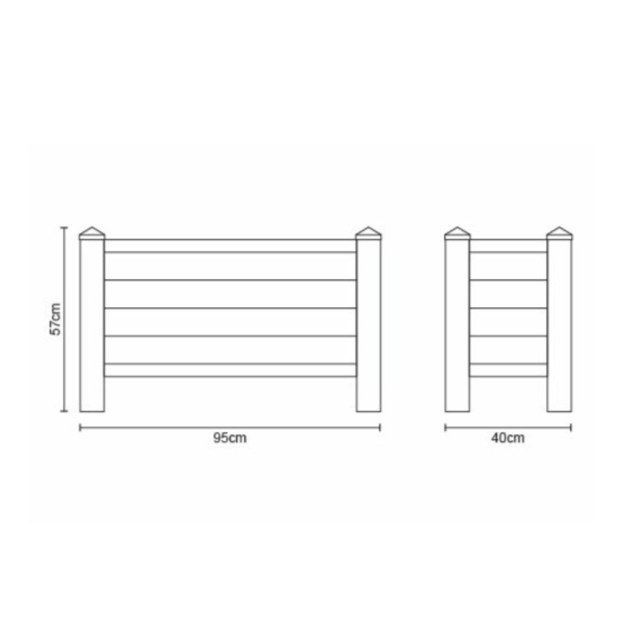 Winawood Large Rectangular Raised Planter - Stone Grey