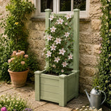 Winawood Square Planter with Trellis - Duck Egg Green