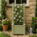 Winawood Square Planter with Trellis - Duck Egg Green