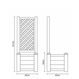 Winawood Square Planter with Trellis - Duck Egg Green