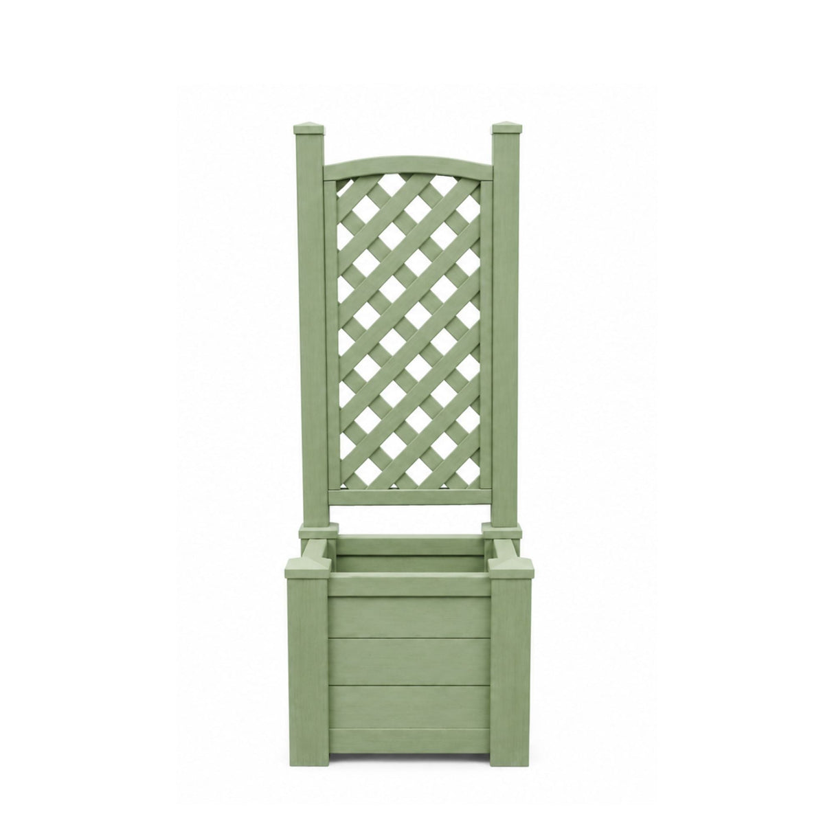 Winawood Square Planter with Trellis - Duck Egg Green