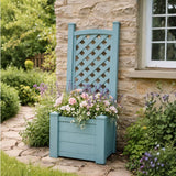 Winawood Square Planter with Trellis - Powder Blue