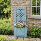 Winawood Square Planter with Trellis - Powder Blue