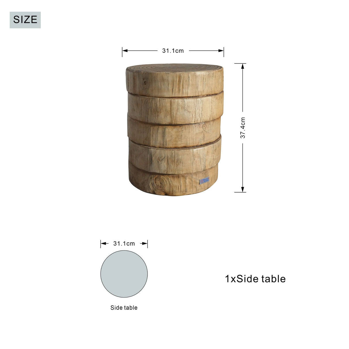 Wood Effect Side Table